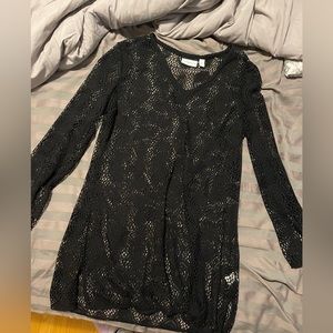 Black see through cover up